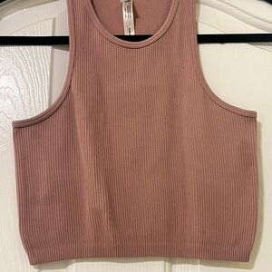 Women's Ribbed Tank Top - Mauve